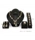 SET437 - Gold-plated necklace earrings jewelry set